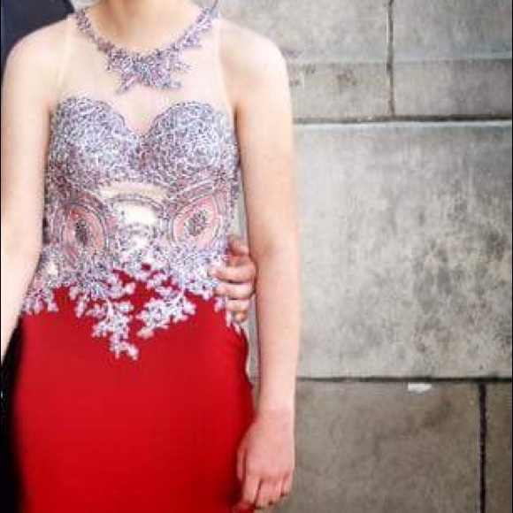 Burgundy Prom Dress - Picture 2 of 5